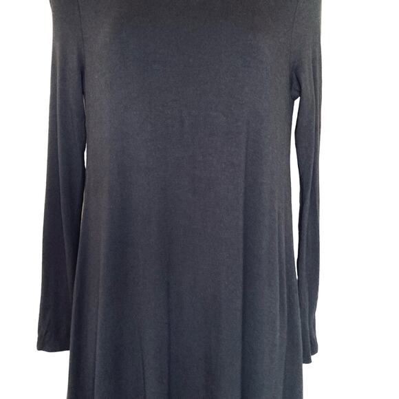 Lulus Black Sway Girl Sway Swing Turtleneck Mini Dress Long Sleeve Jersey Small - Picture 7 of 16